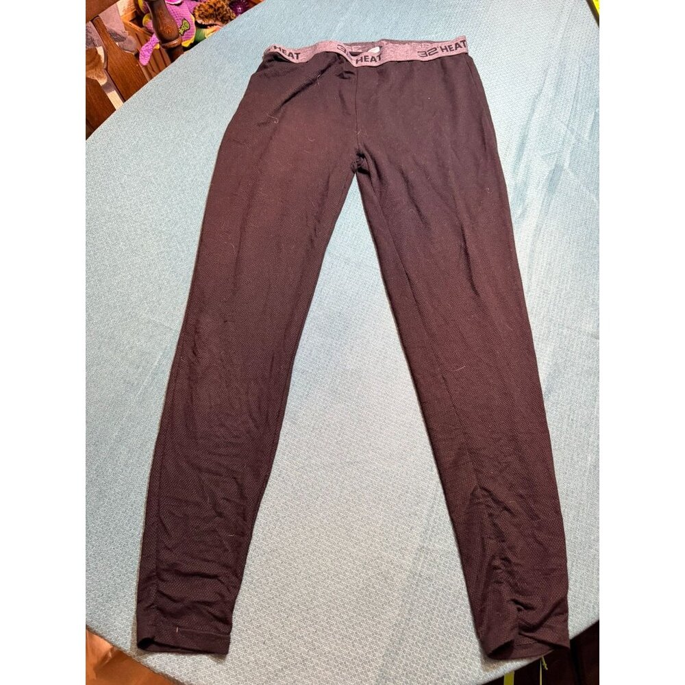 32 Degrees Heat Black Thermal Base Layer Pants Large